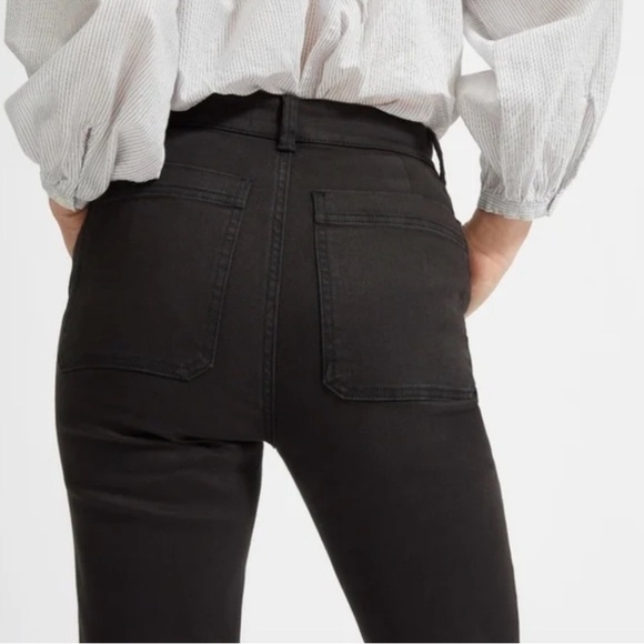 Everlane The Slim Leg Crop Jeans Black Size 4 High Rise Stretch Denim - Picture 2 of 10